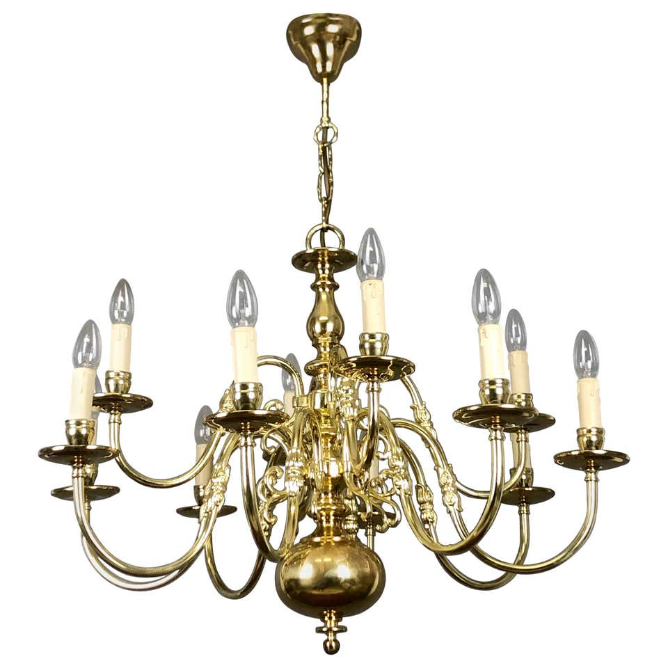 Pair of Large Dutch Chandeliers. Sold Individually For Sale at 1stDibs