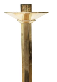 Large Polished Brass Floor Standing Ecclesiastical Church Candlestick