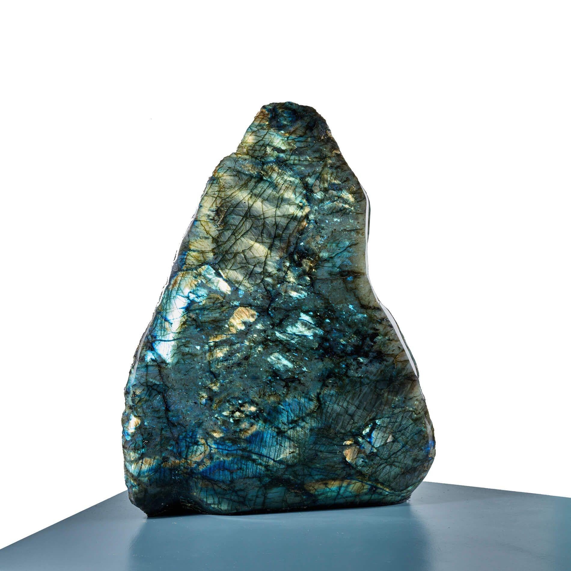 Large Polished Labradorite Freeform In Good Condition For Sale In Wormelow, Herefordshire