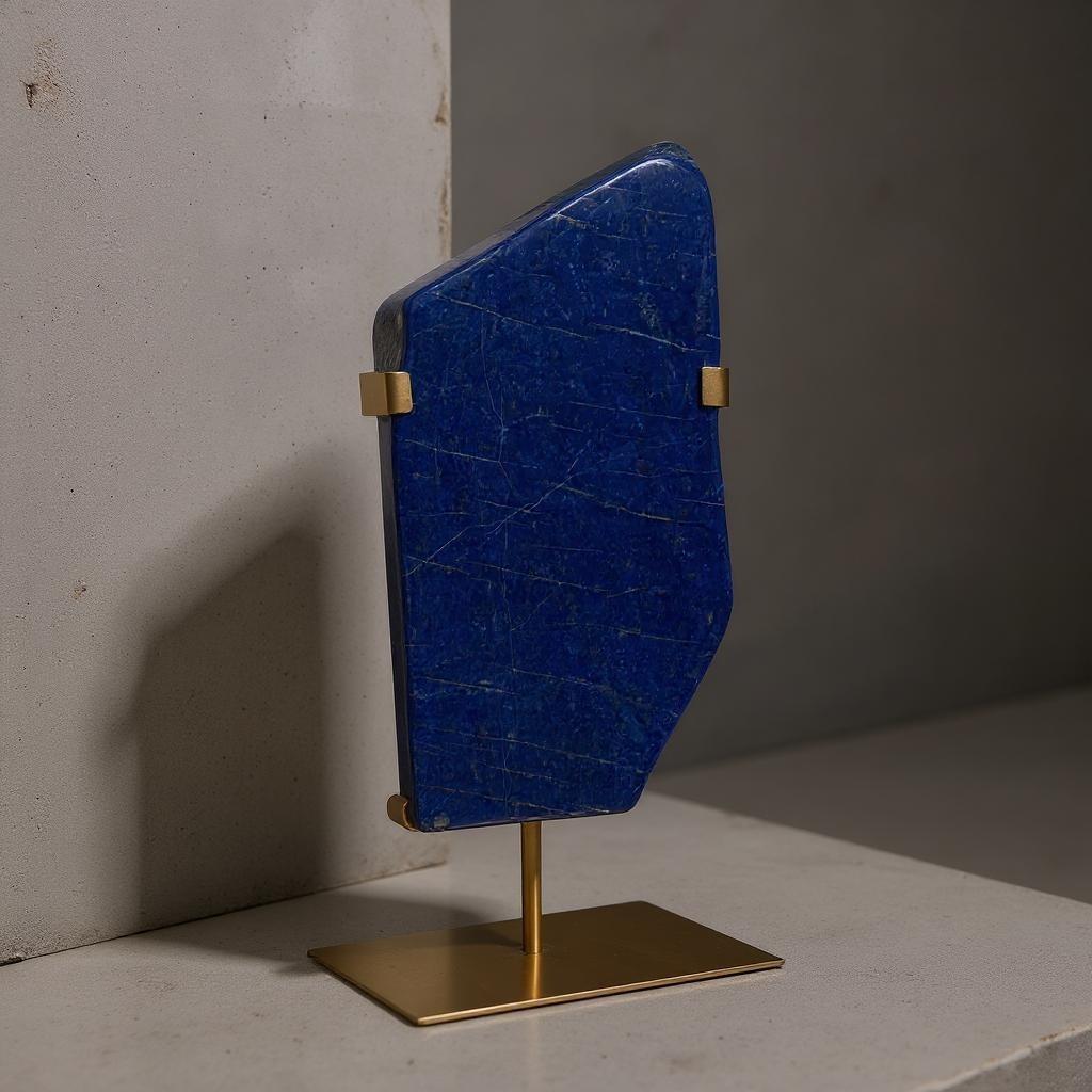 Large Polished Lapis Lazuli from Afghanistan in its Natural Form In Excellent Condition For Sale In NICE, FR