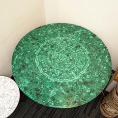 Large Polished Malachite Around Table