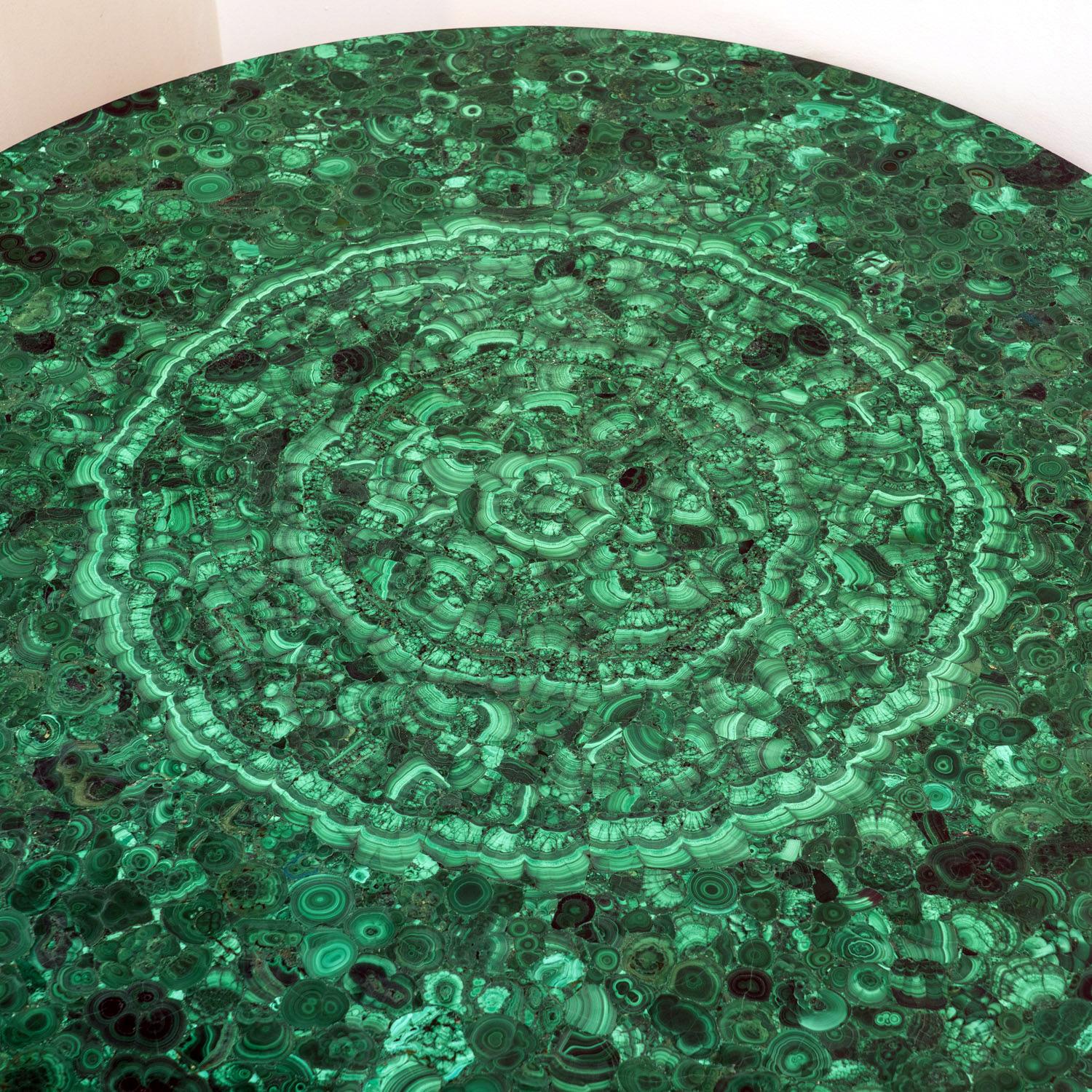 Contemporary Large Polished Malachite Around Table