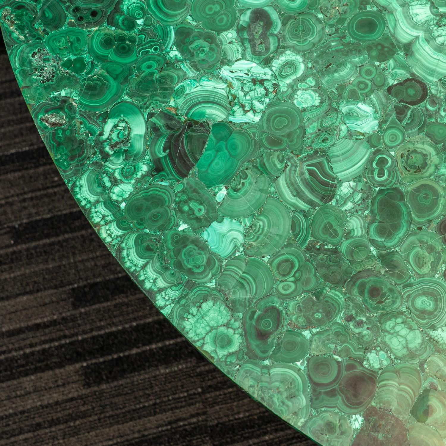 Large Polished Malachite Around Table 1