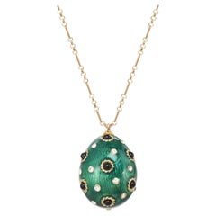 Large Polka-Dot Egg Pendant (34") CINER Green