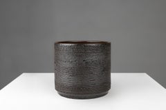 Grande cache-pot nero policromo di Rogier Vandeweghe per Amphora, Belgio 1960