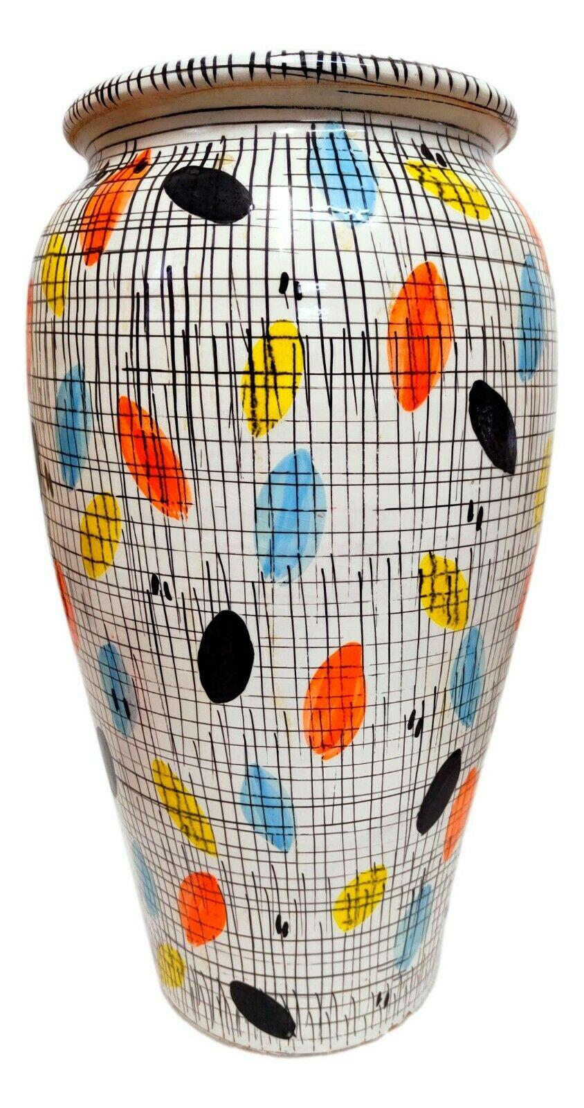 Late 20th Century Large Polychrome Ceramic Vase, Italian Design, 1970s