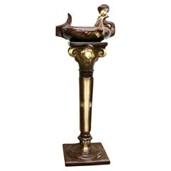 Grande faïence polychrome d'Imperiale Royale, NIMY et jardinière 1910s