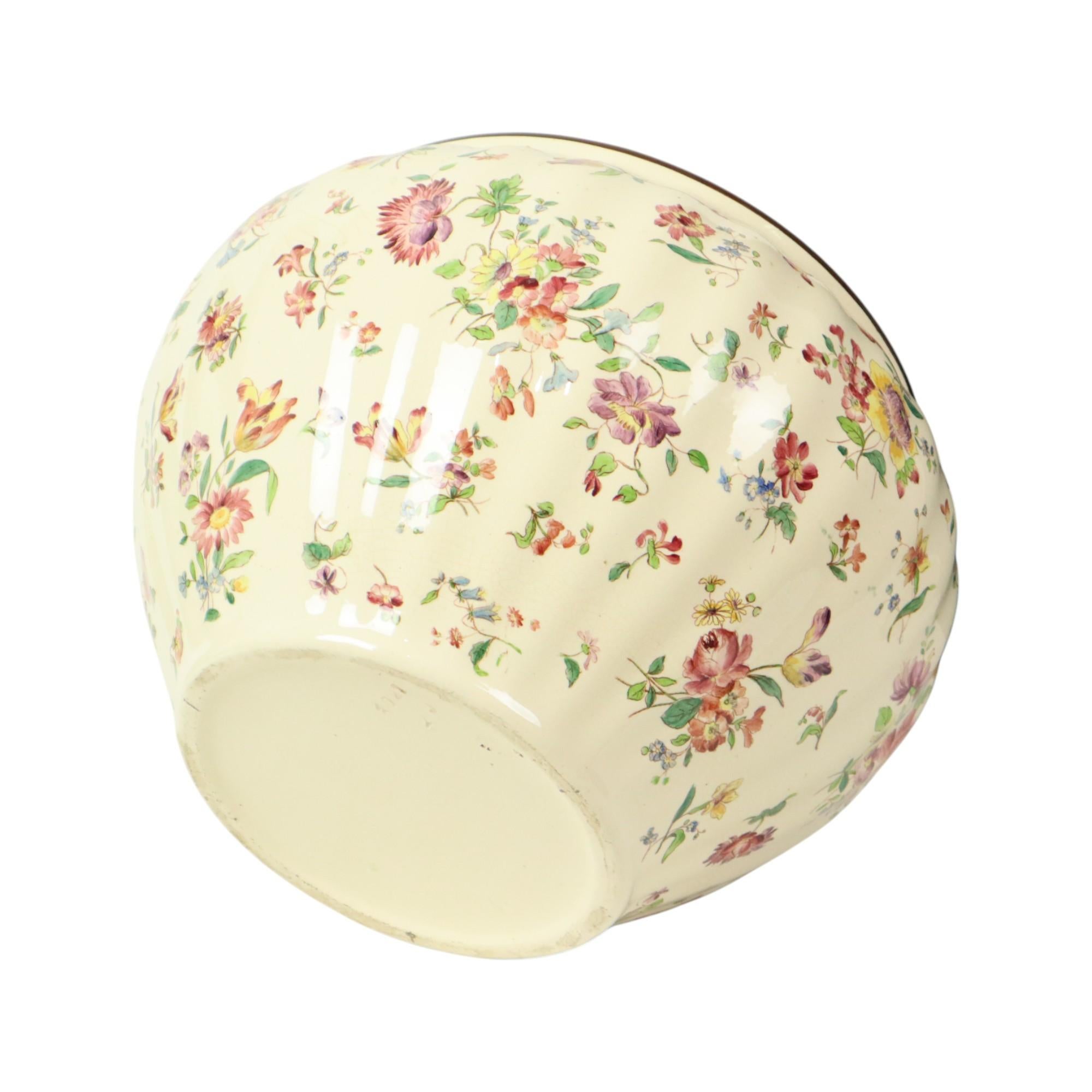 Großer polychromer Blumentopf Cache Pot Longchamps Frankreich 36cm im Angebot 7