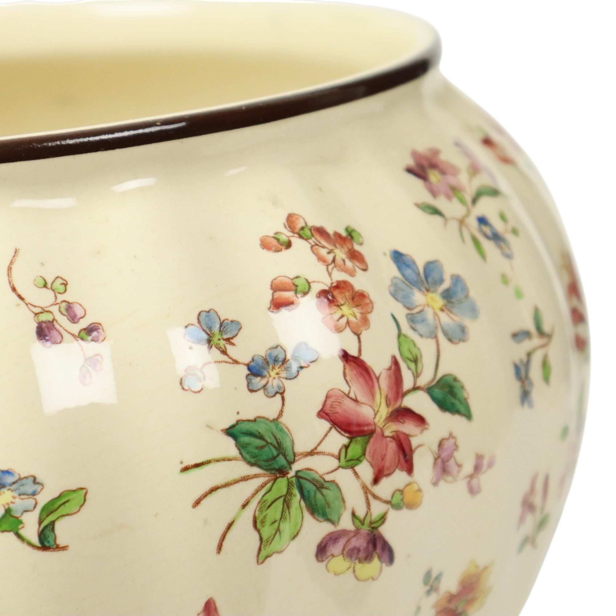 Großer polychromer Blumentopf Cache Pot Longchamps Frankreich 36cm im Angebot 2