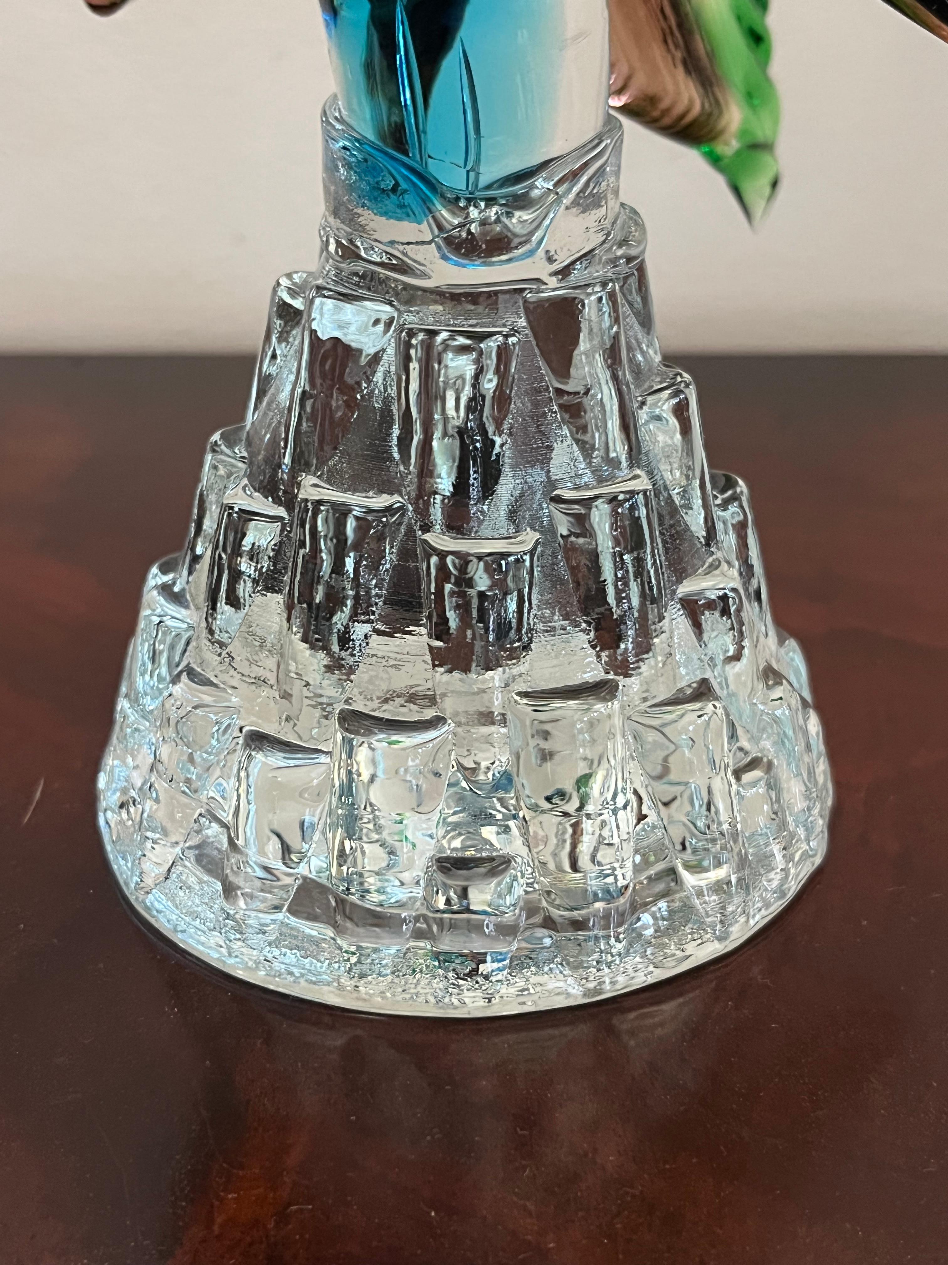 Gran gallo de cristal de Murano policromado, Italia, años 70 3