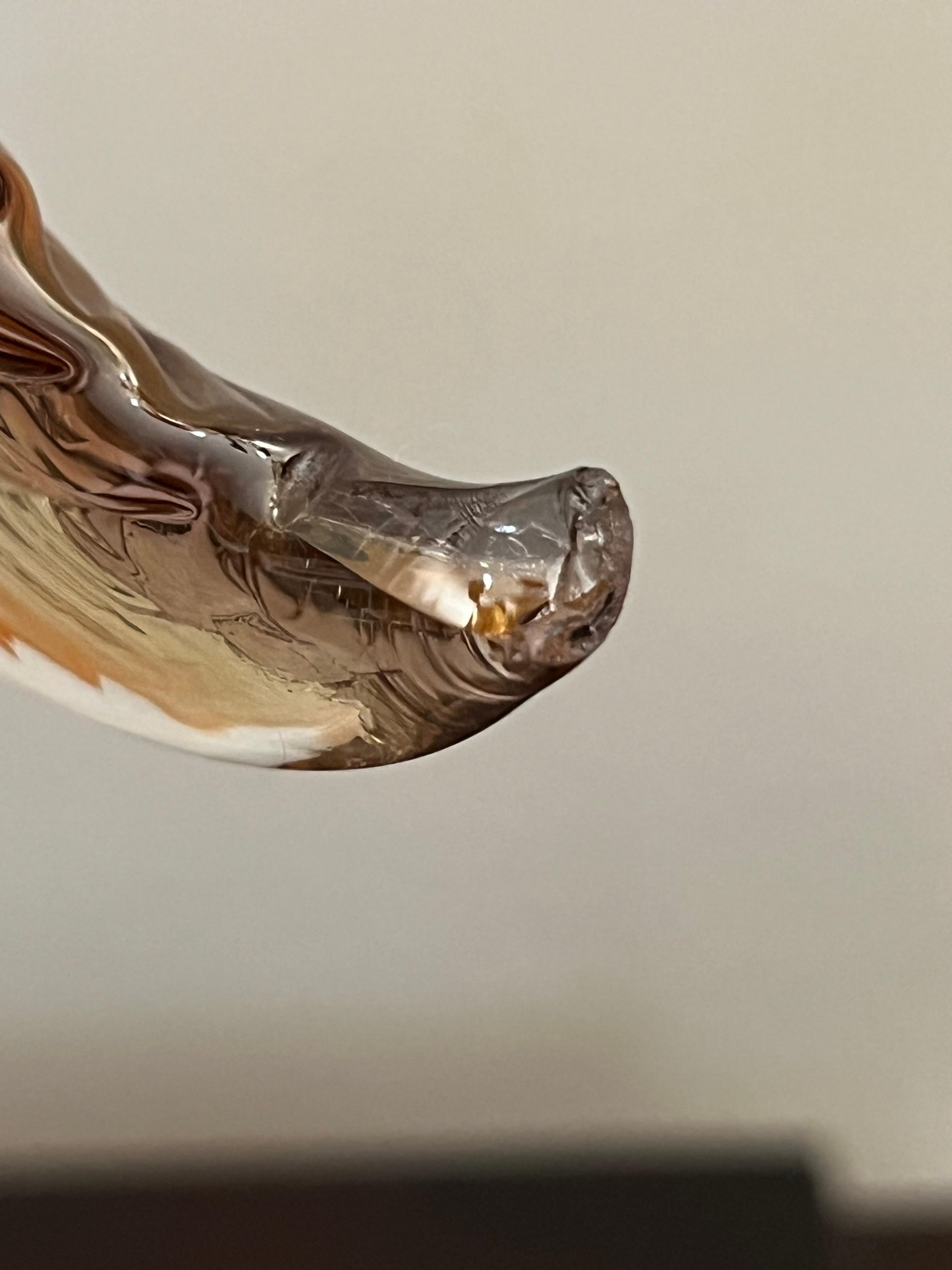 Gran gallo de cristal de Murano policromado, Italia, años 70 Cristal de Murano
