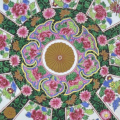 Large Polychrome Porcelain Chinese Style Samson Dish, circa 1900