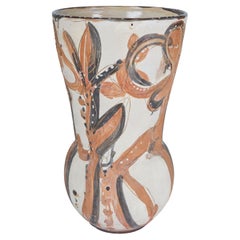Vintage Large Polychrome Pottery Vase