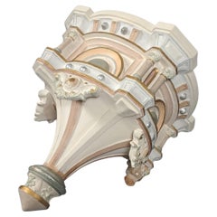 Large Polychrome Terracotta Wall Console