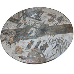 Large Polychromed Coffee Table by Laverne