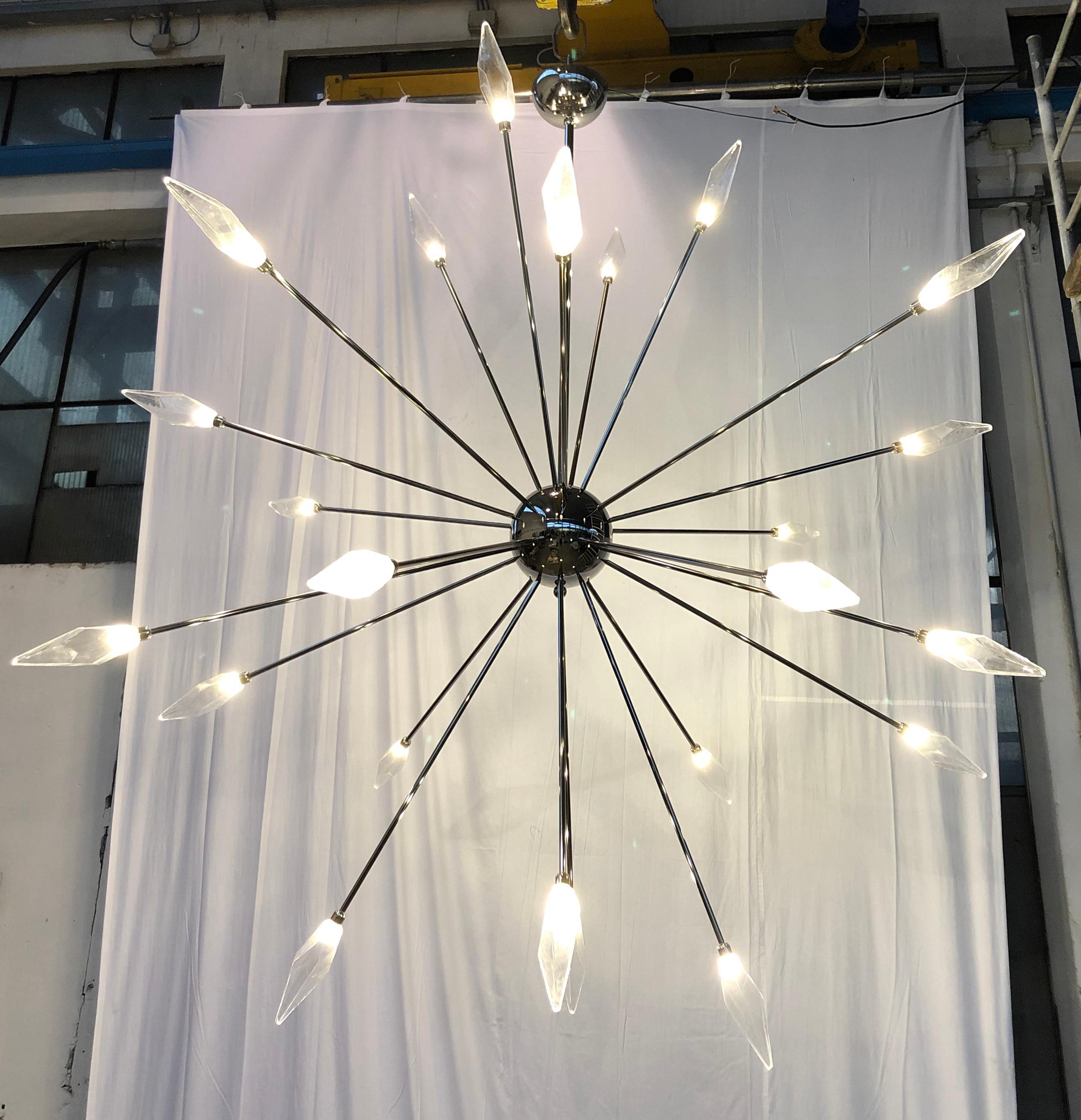Mid-Century Modern Oversized Polyhedron Sputnik Chandelier by Fabio Ltd For Sale