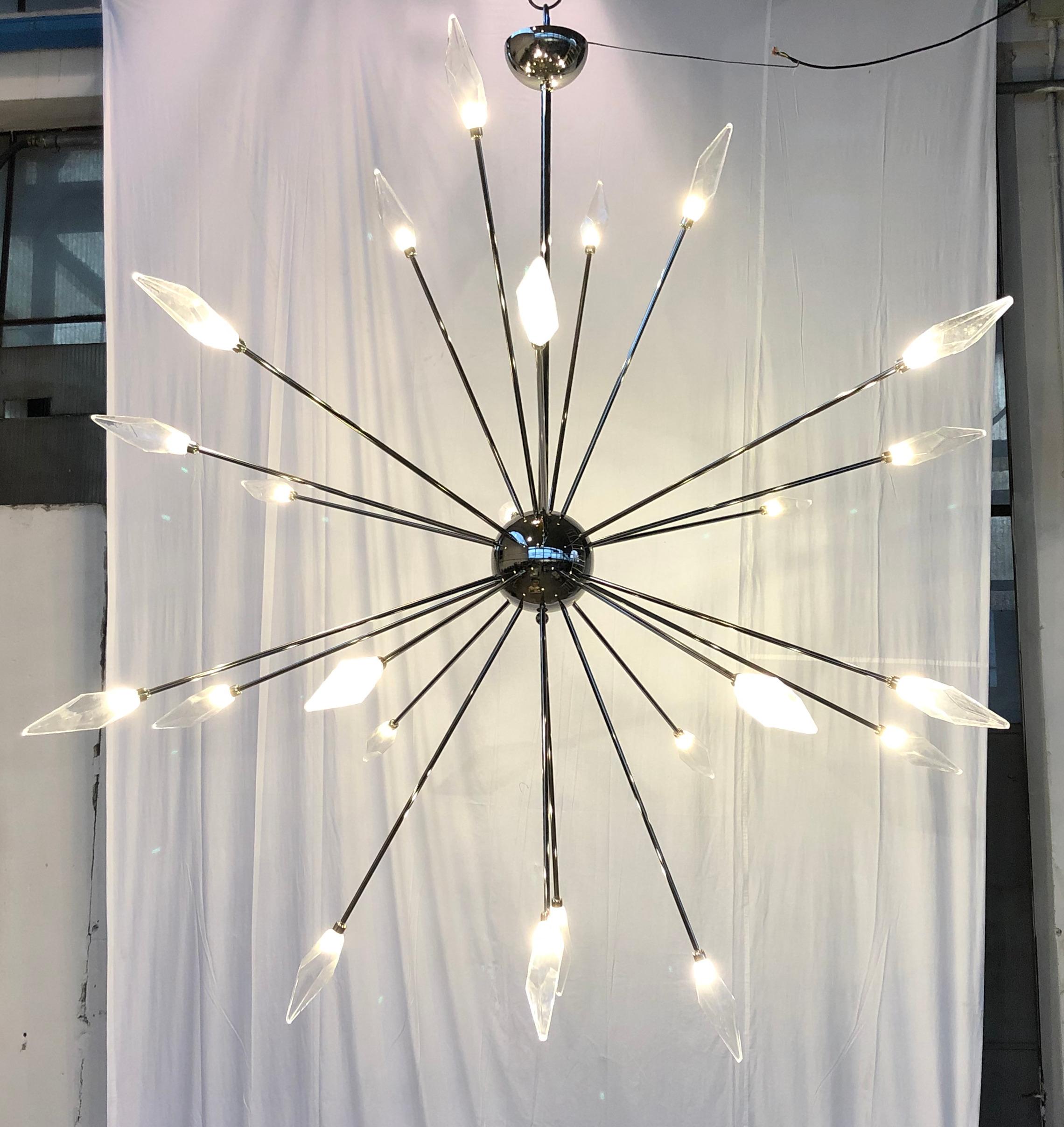 Oversized Polyhedron Sputnik Chandelier by Fabio Ltd In New Condition For Sale In Los Angeles, CA