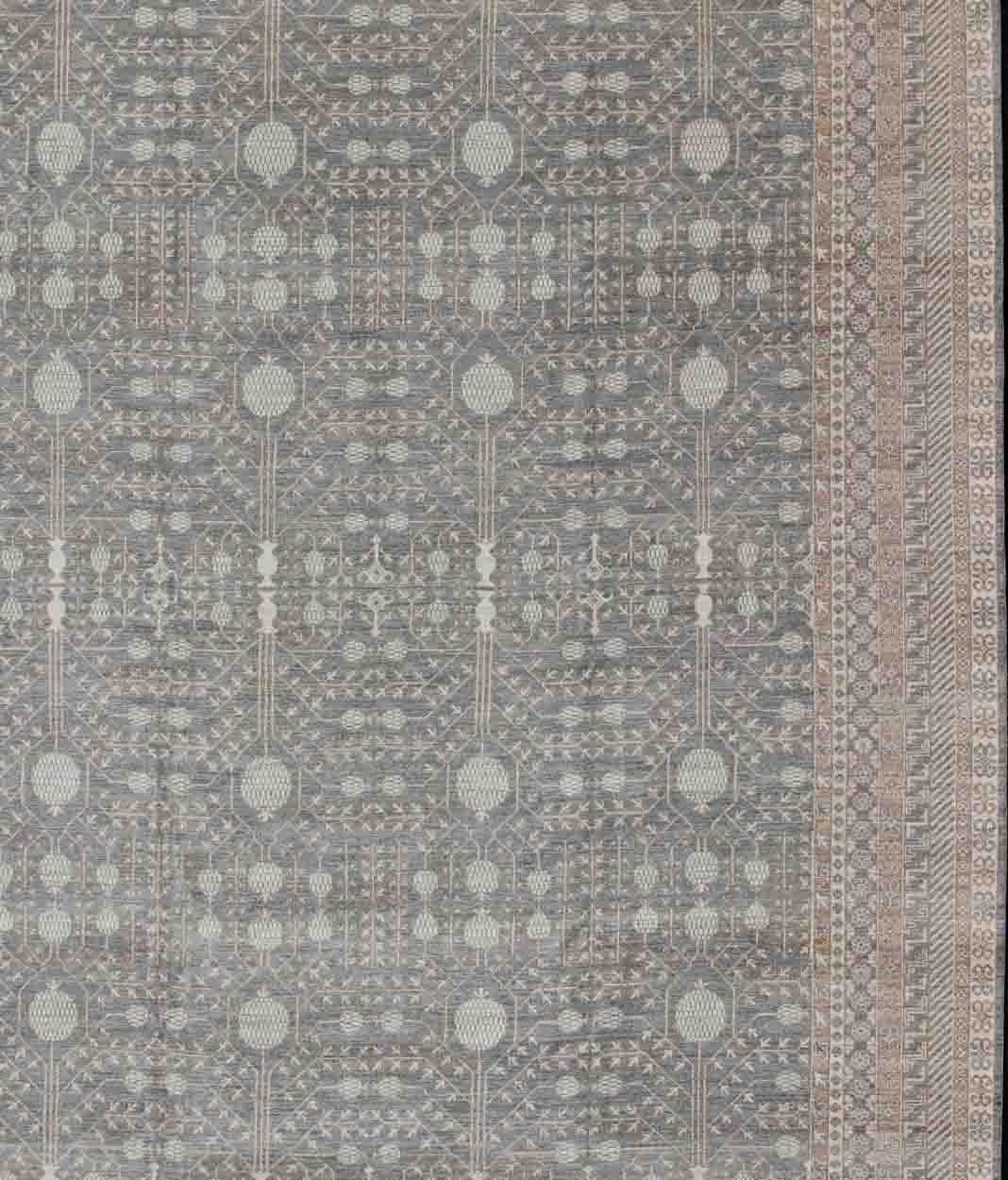 Large Khotan Rug with all over Pomegranate Design. rug MP-1910-21481, country of origin / type: Afghanistan / Khotan

This Khotan features an all over Pomegranate Design flanked by a repeating pattern in the border. The entirety of the piece is