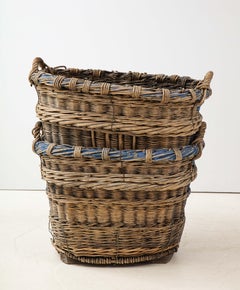 Large Pommery Champagne Grape Harvest Baskets, Reims, France, c. 1920-30