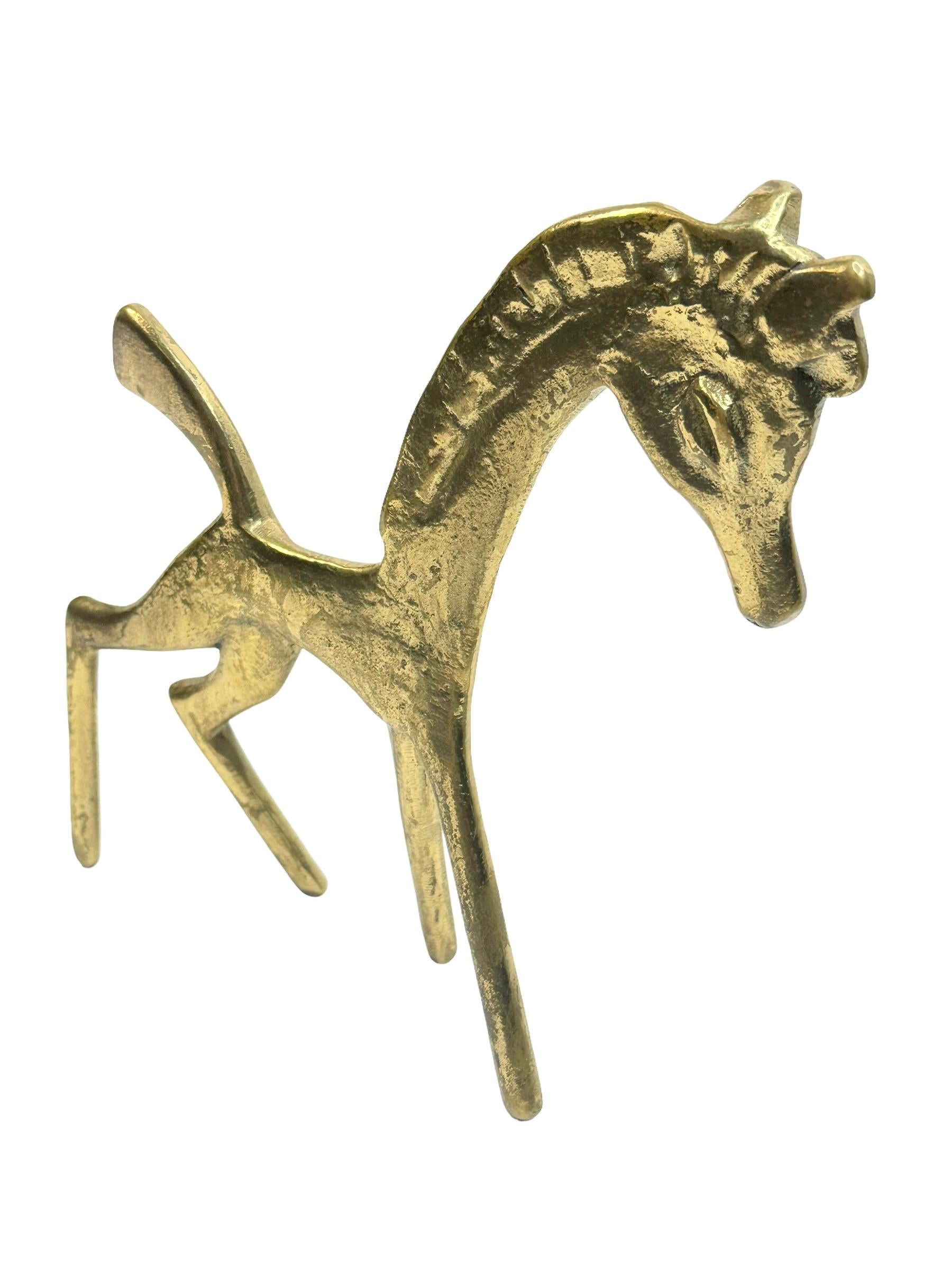 Mid-Century Modern Large Pony Horse Figurine Statue Walter Bosse, Vienna Austria, 1960s Midcentury For Sale