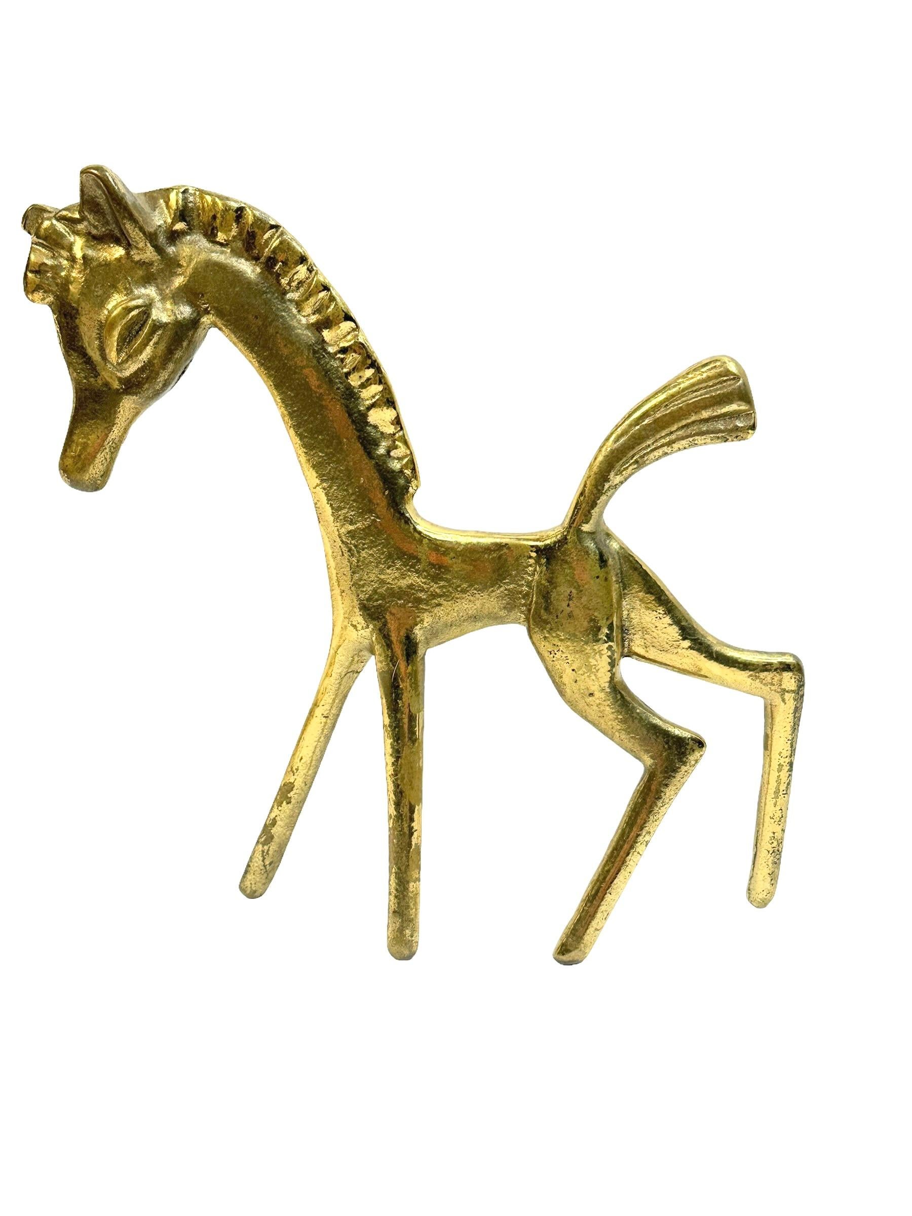 Large Pony Horse Figurine Statue Walter Bosse, Vienna Austria, 1960s Midcentury In Good Condition For Sale In Nuernberg, DE