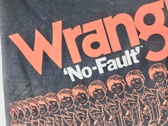 Large Pop 1970s Wrangler "No-Fault" Jeans. Denim Store Display / Banner