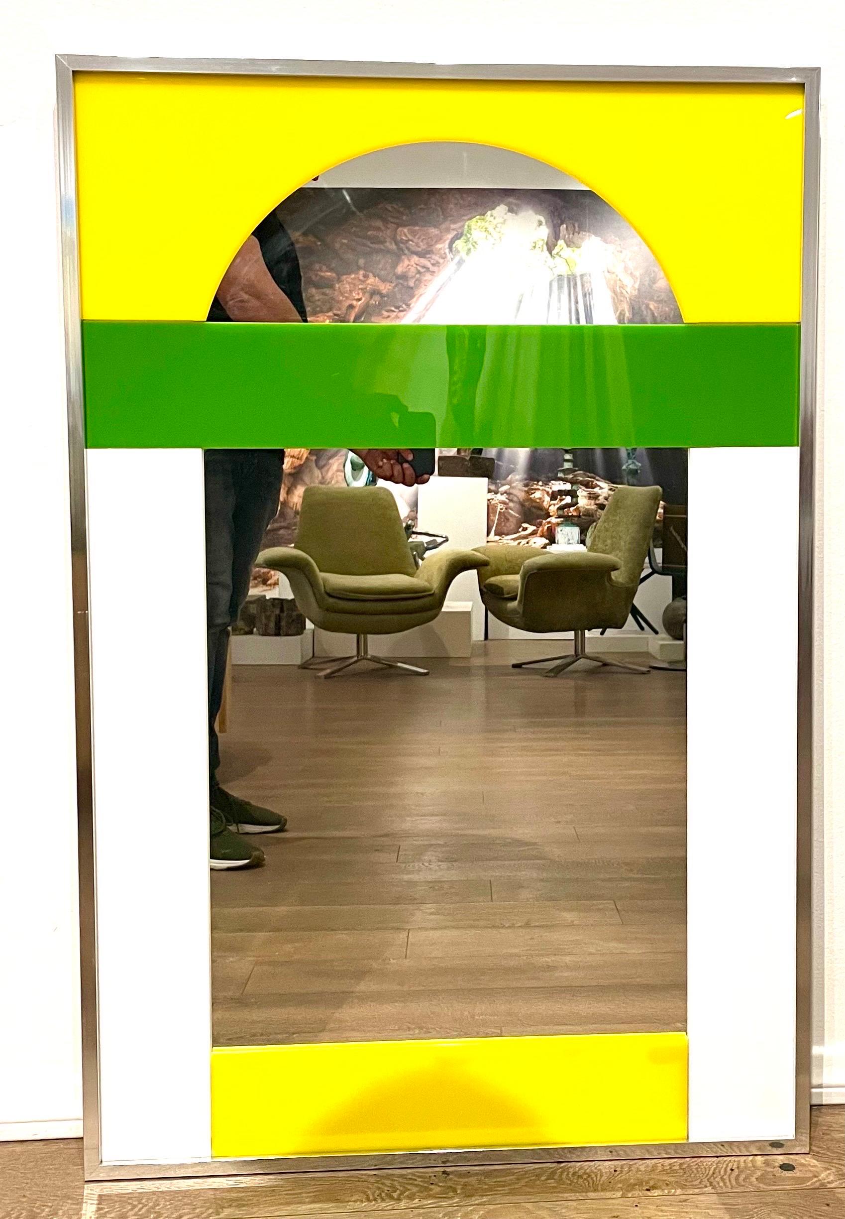 Post-Modern Large Pop Acrylic and Mirror by Carvers Guild Dated & Numbered