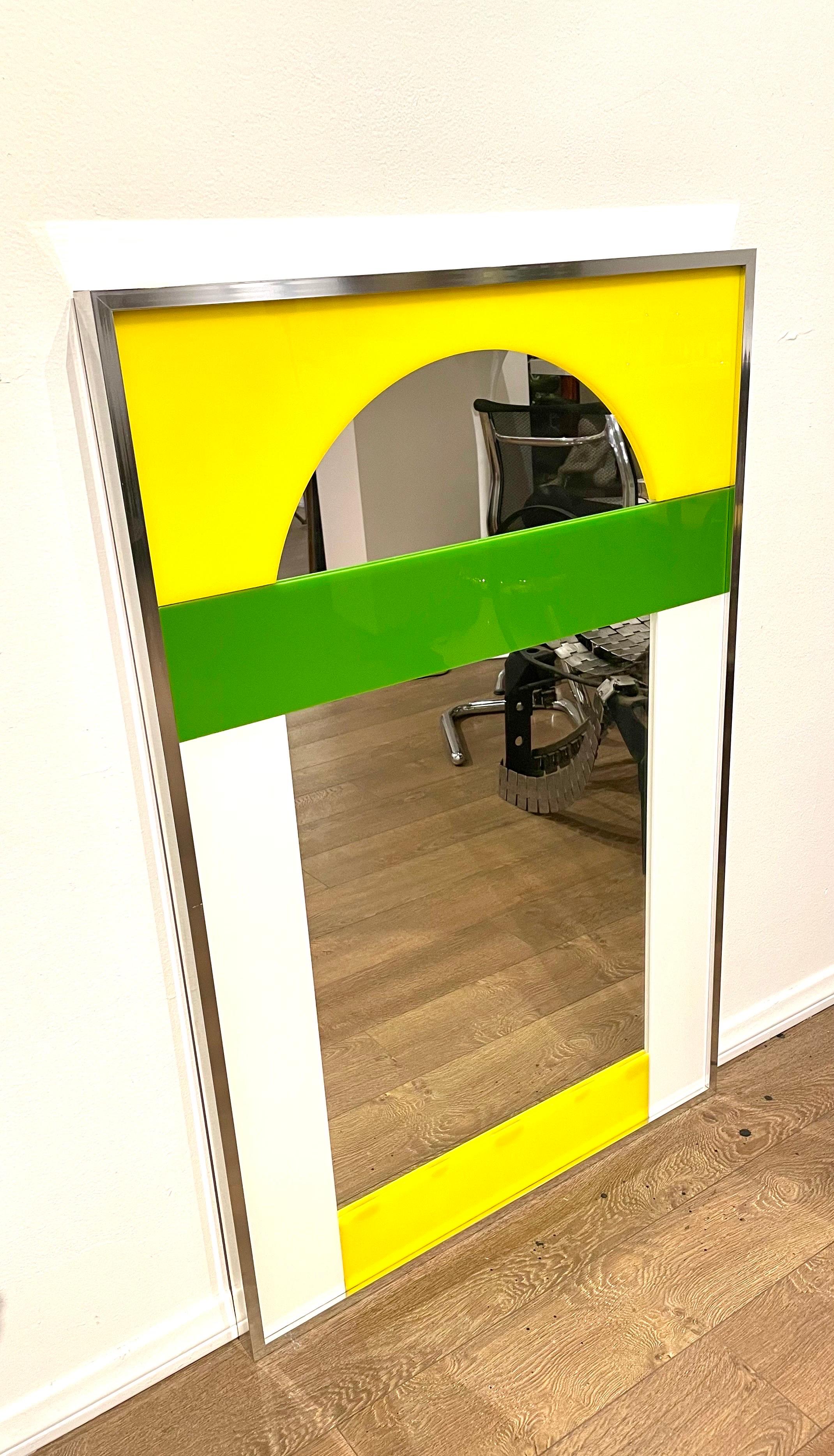 American Large Pop Acrylic and Mirror by Carvers Guild Dated & Numbered