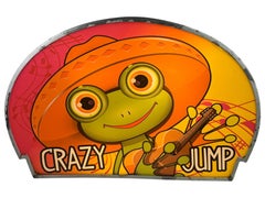 Large Pop Art Crazy Frog Advertising Sign - Two Sided - Italy 1980s