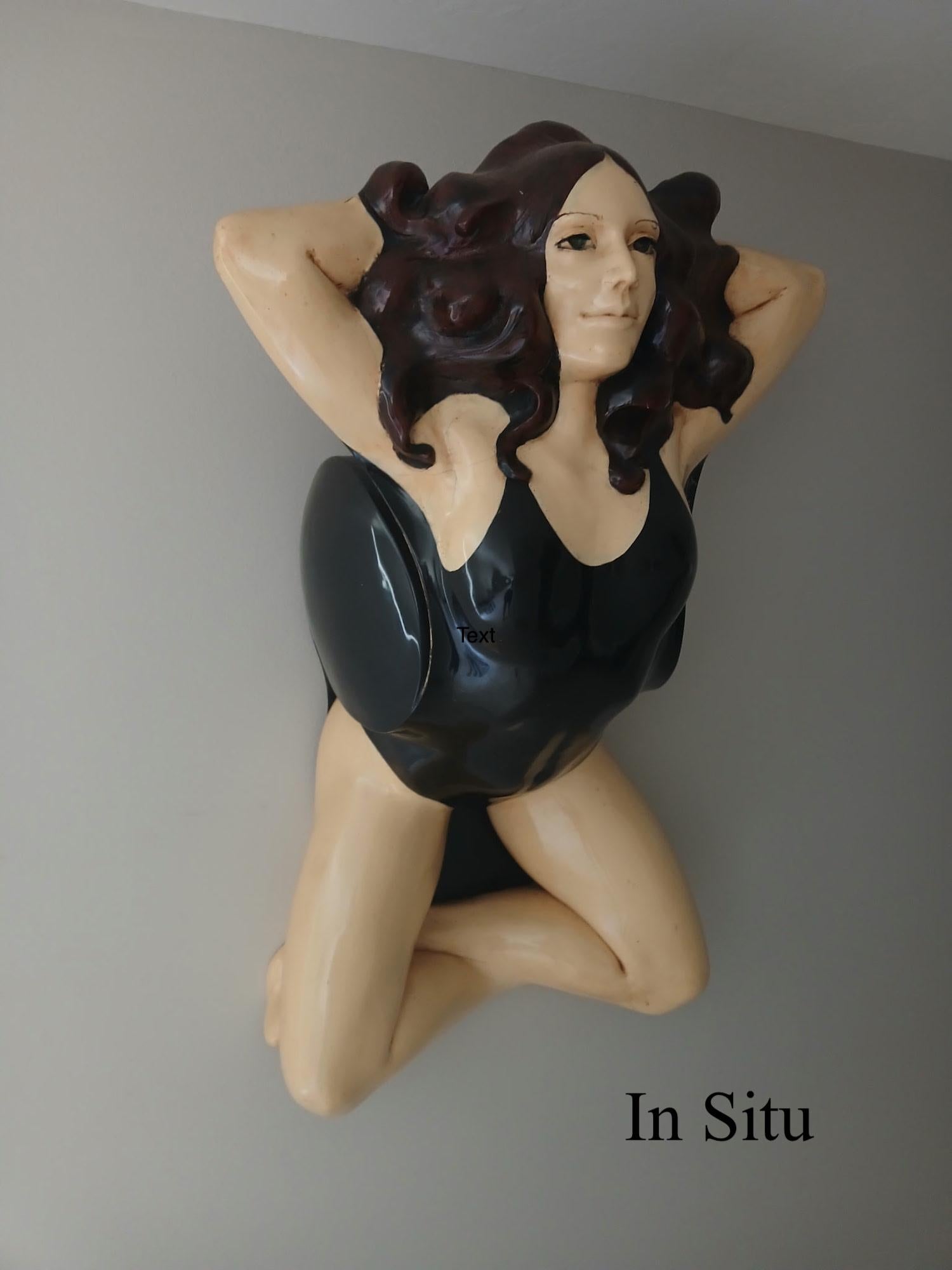 Large Pop Art Painted Fiberglass Female Sculpture After Allen Jones, USA 1973 For Sale 5