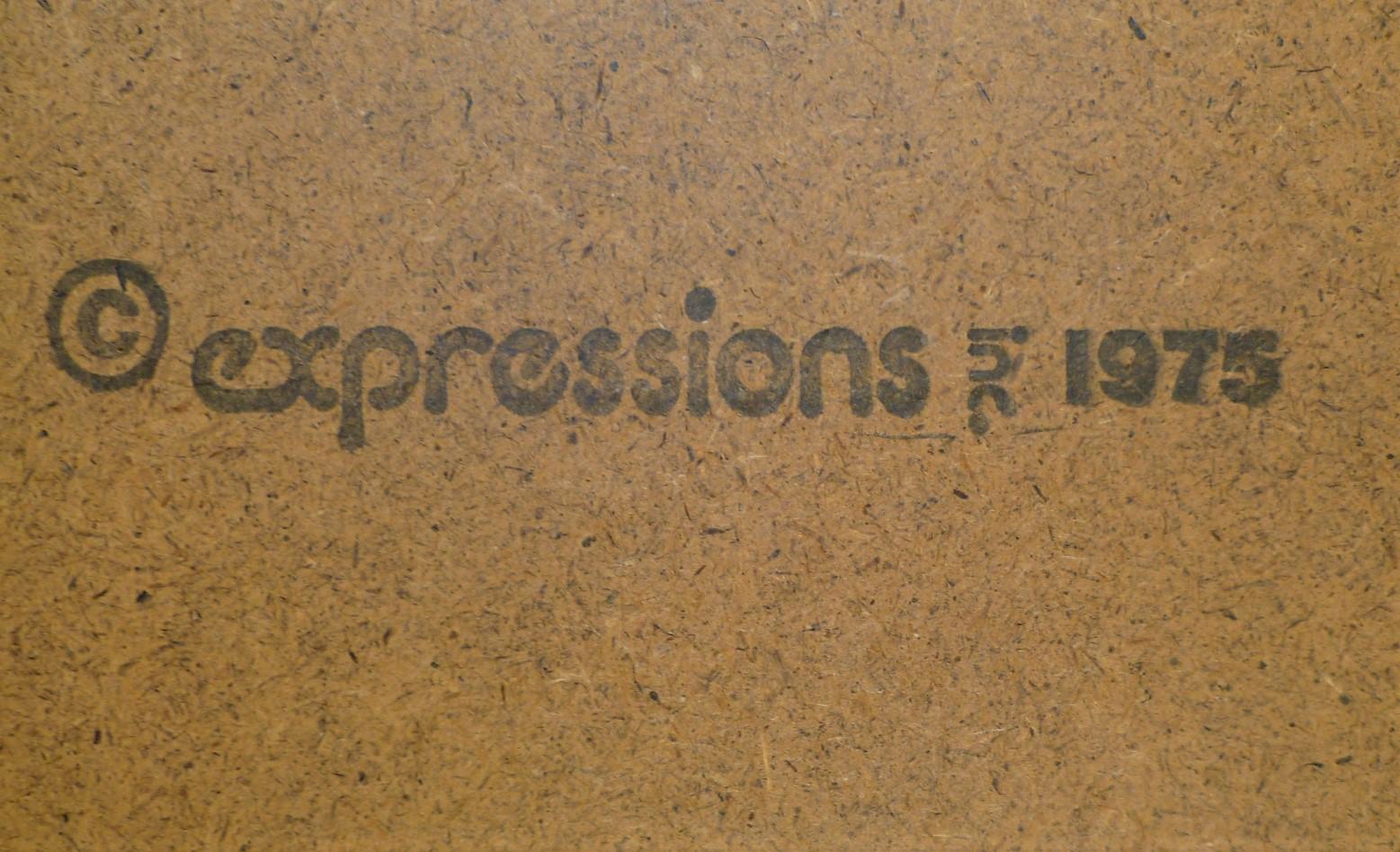 Late 20th Century Large Pop Op Mirror with Graphic Design by Expressions 1975