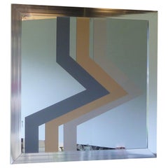 Large Pop Op Mirror with Graphic Design by Expressions 1975