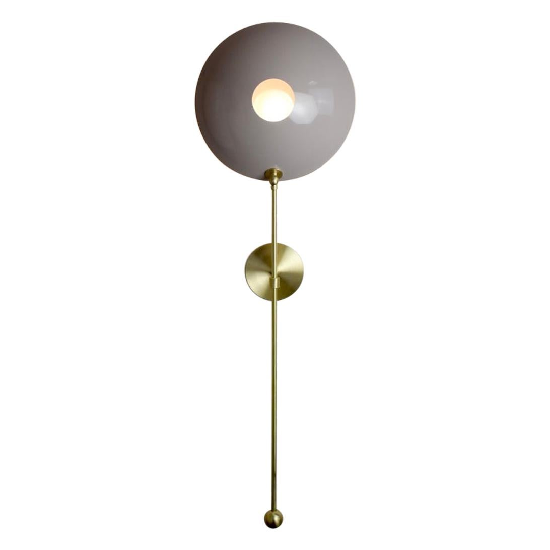 Large "POP" Wall Sconce in Brass and Mauve Enamel by Blueprint Lighting For Sale