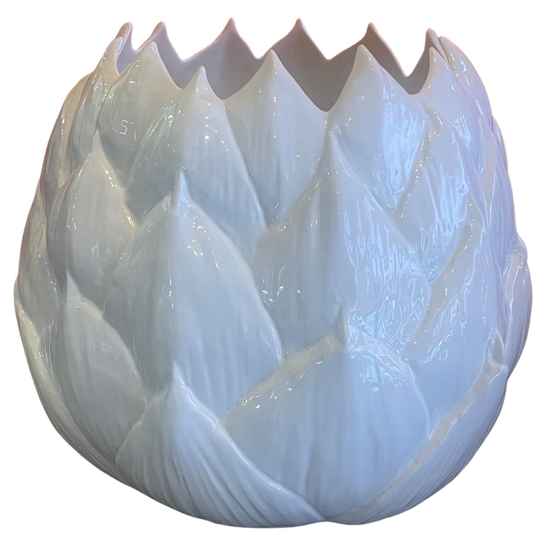 Large Porcelain "Artichoke" Shaped Jardiniere / Planter by Taste Seller by Sigma For Sale