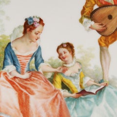 Large Porcelain Decorative Plate Germany by Meissen, Second Half of 19th Century