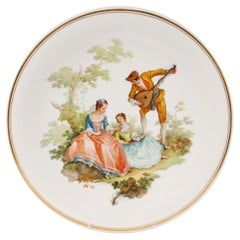Grande piatto decorativo in porcellana, Germania, Meissen, seconda metà del XIX secolo