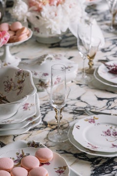 Large porcelain dinnerware set, Havilland Limoges, circa 1920