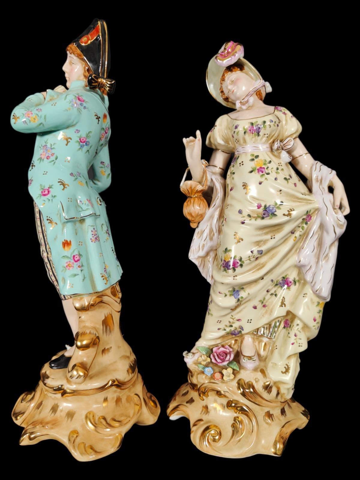 Grandes figurines en porcelaine 20e siècle Bon état - En vente à Madrid, ES