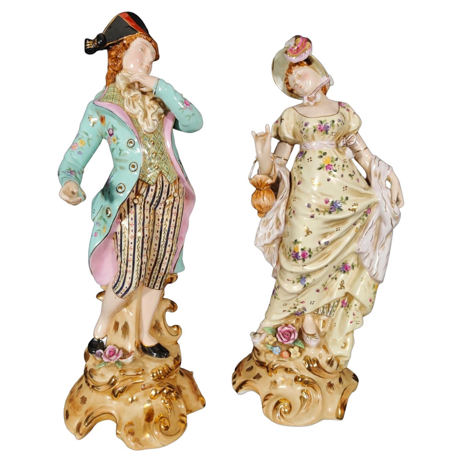 Grandes figurines en porcelaine 20e siècle en vente