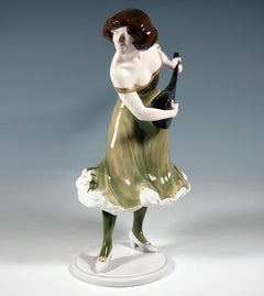 Large Porcelain Figurine 'Cabaret', by R. Marcuse, Rosenthal Selb Germany, 1920
