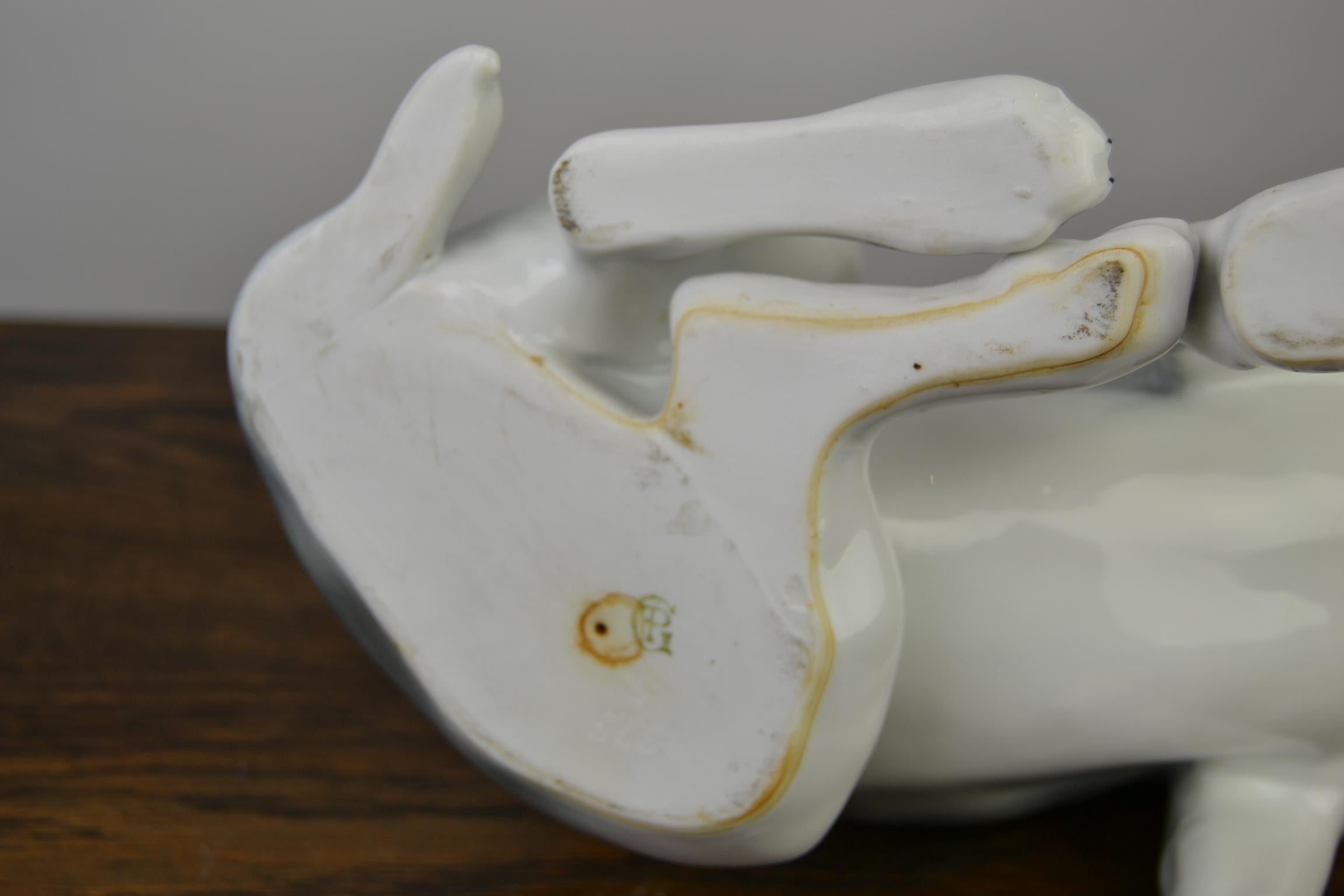 Large Porcelain French Bulldog by Pfeffer Gotha, Early 20th Century, Germany 11