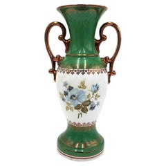 Large Porcelain Green Vase by Karolina, Poland, 1960s