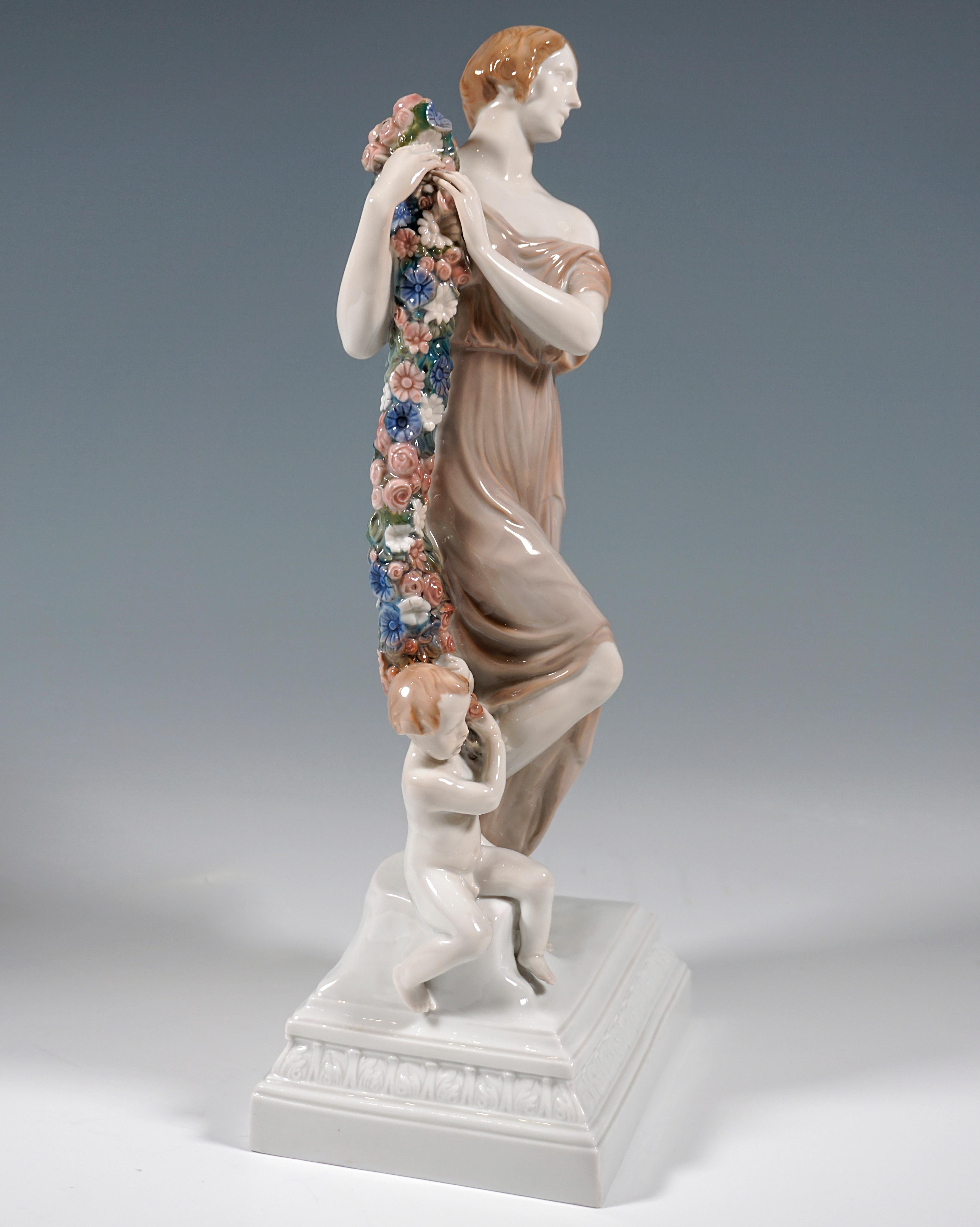 Early 20th Century Large Porcelain Group 'Joy of Life' by J. Limburg Rosenthal Selb Germany Ca 1923 For Sale