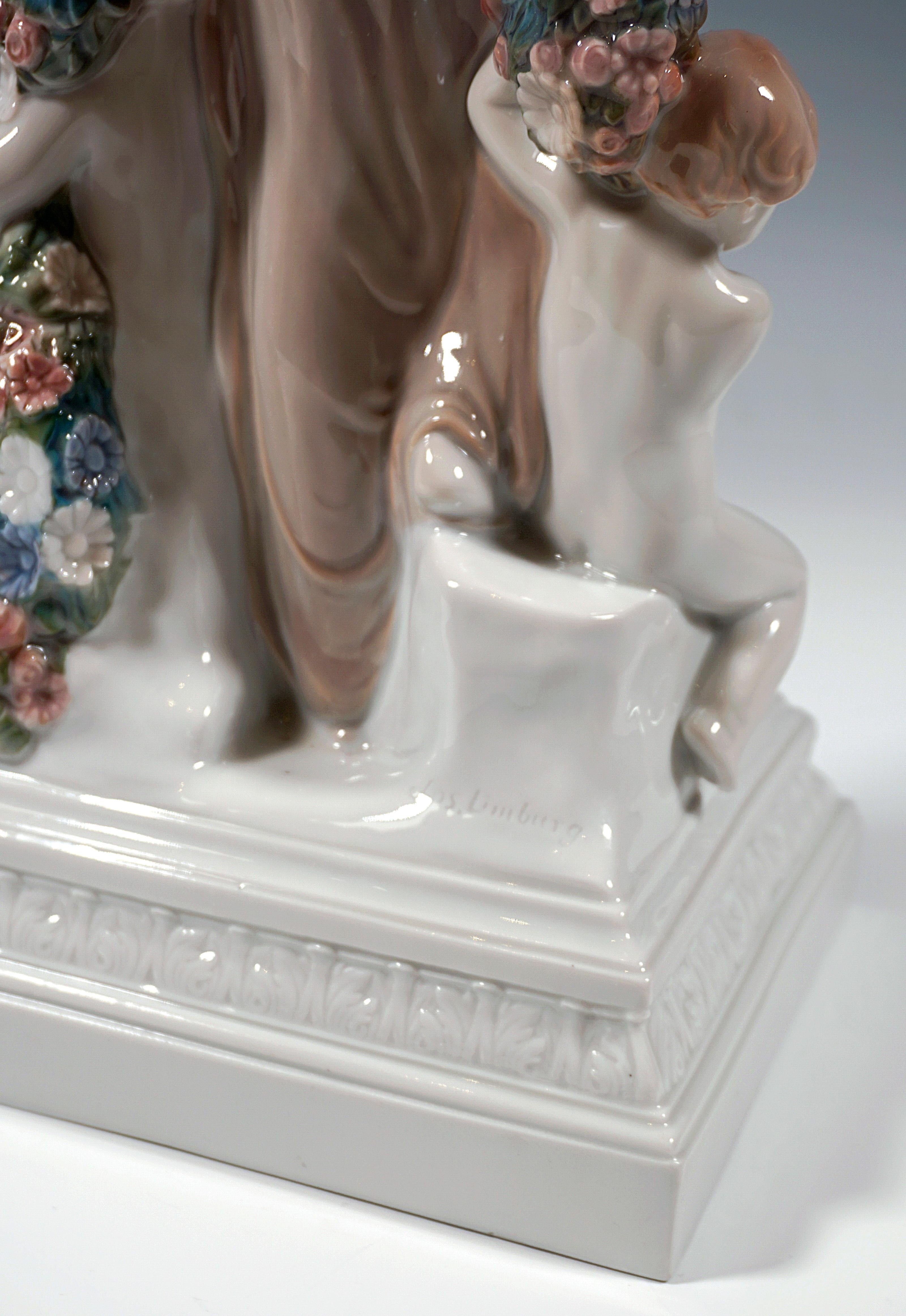 Large Porcelain Group 'Joy of Life' by J. Limburg Rosenthal Selb Germany Ca 1923 For Sale 3