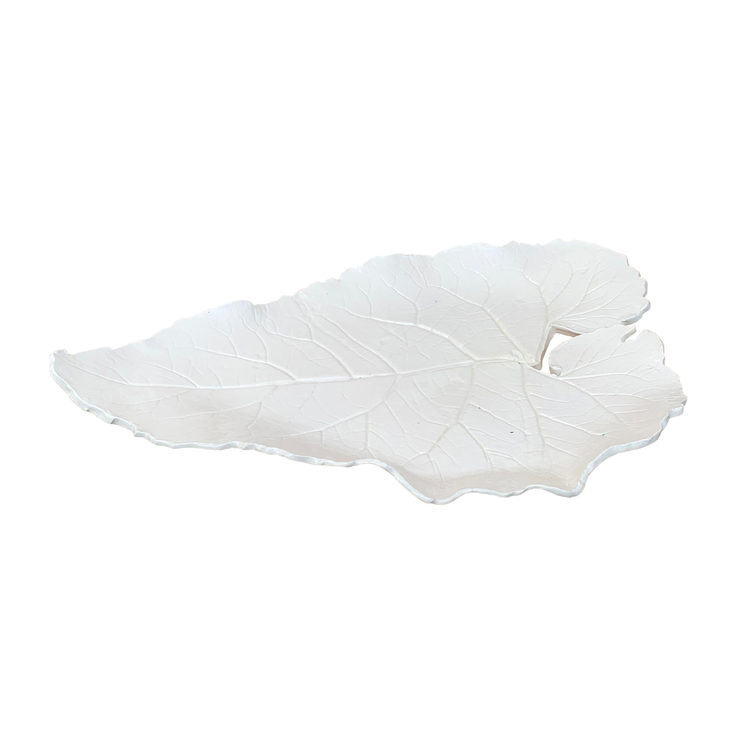 American Large Porcelain Leaf Platter For Sale