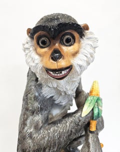 Large Porcelain Monkey, Ernst Bohne Sohne, Rudolstadt Volkstedt, Germany, c 1880