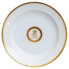 Grande assiette en porcelaine, Frederick i, Ludwigsburg, vers 1810