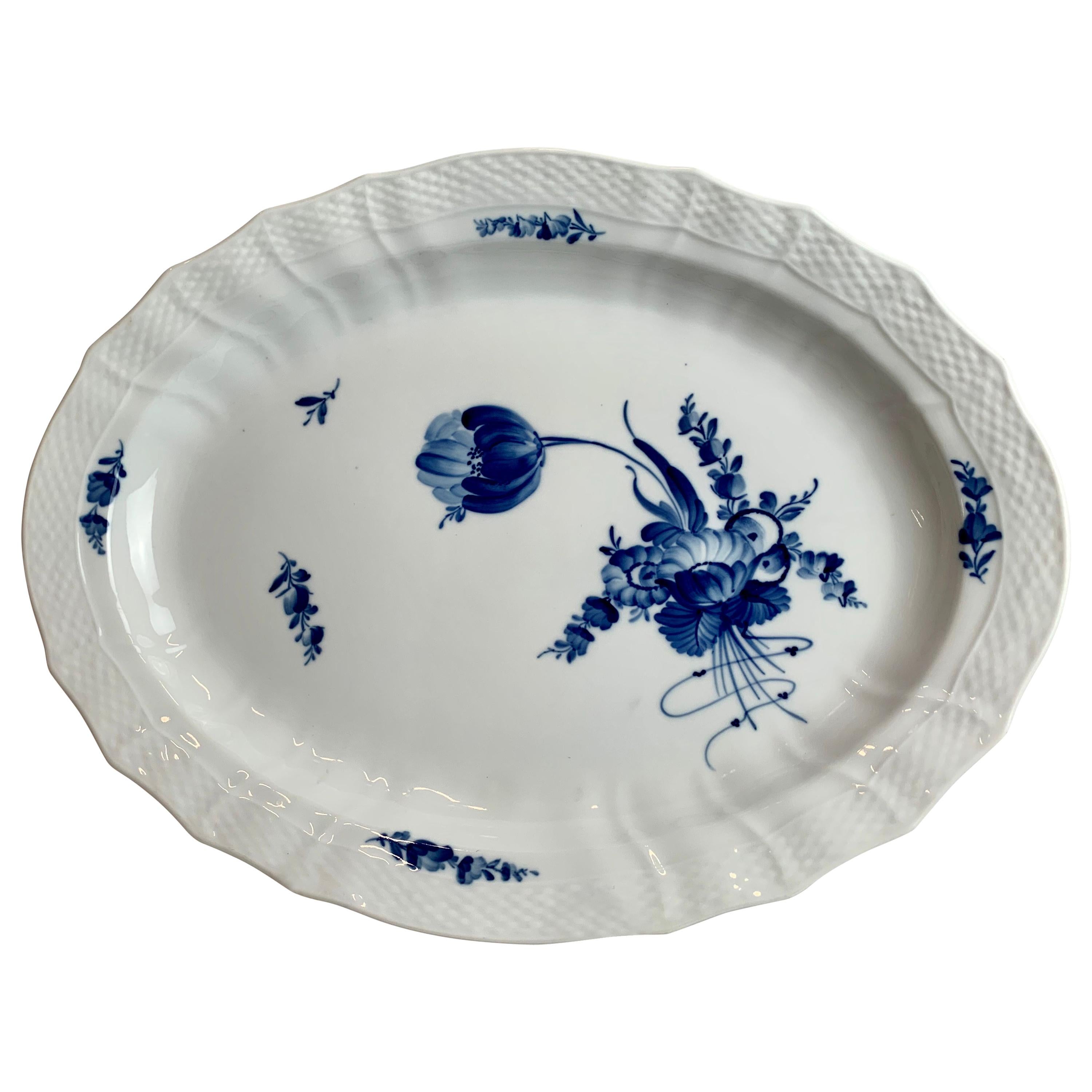  Royal Copenhagen Large Porcelain Platter in the Blue Flower Pattern