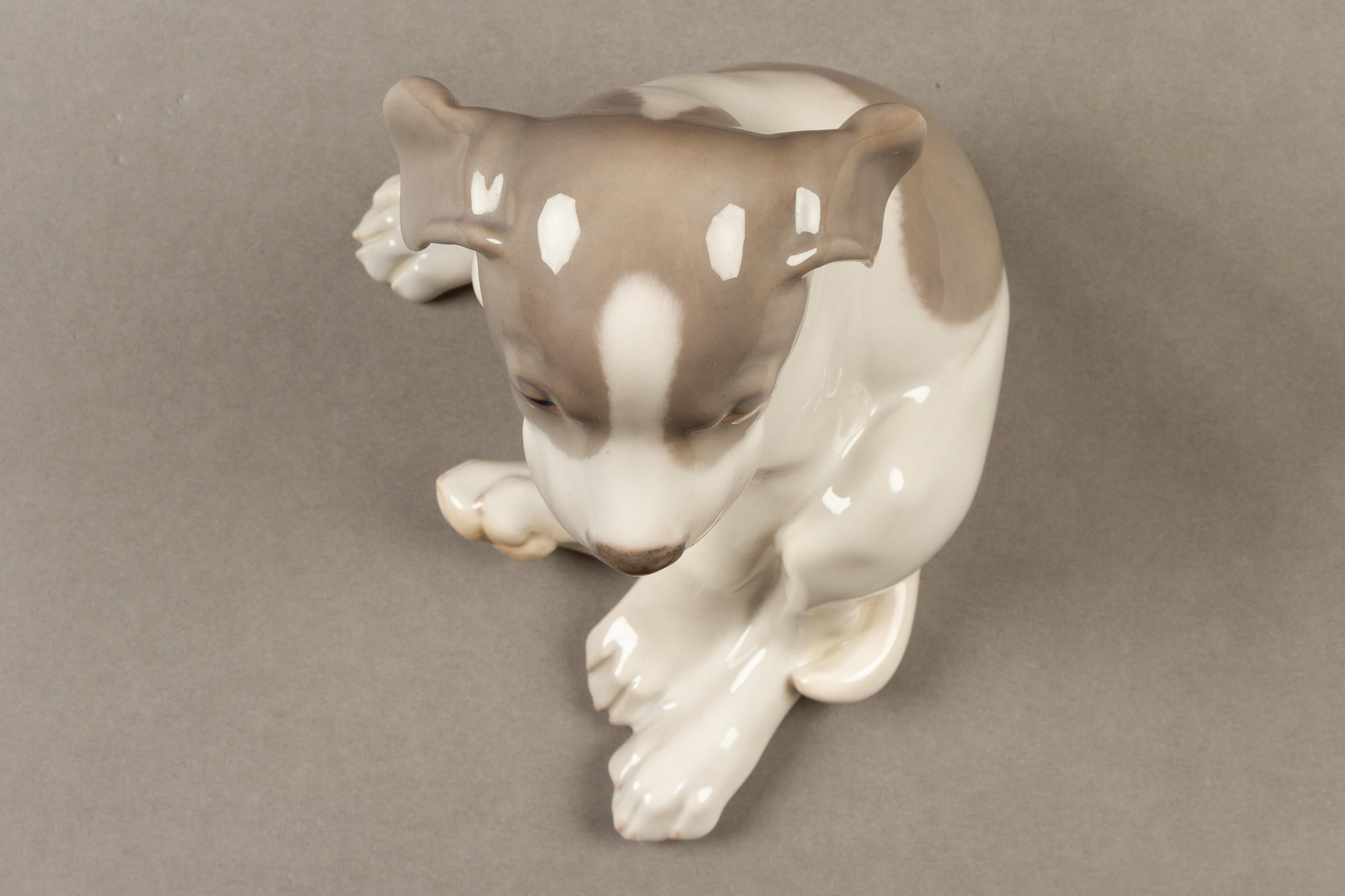Large Porcelain Puppy 1452/259 by Erik Nielsen for Royal Copenhagen, 1952 2