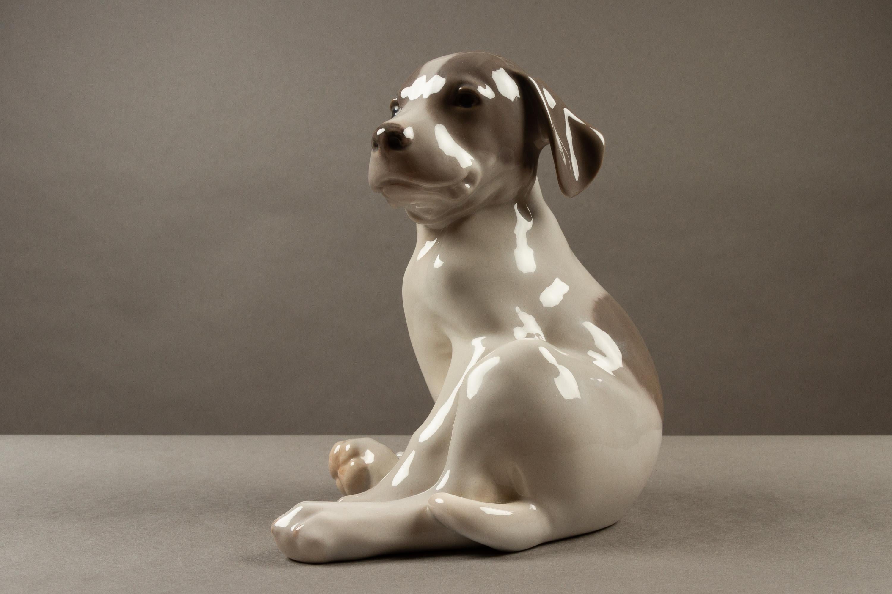 Large Porcelain Puppy 1452/259 by Erik Nielsen for Royal Copenhagen, 1952 4